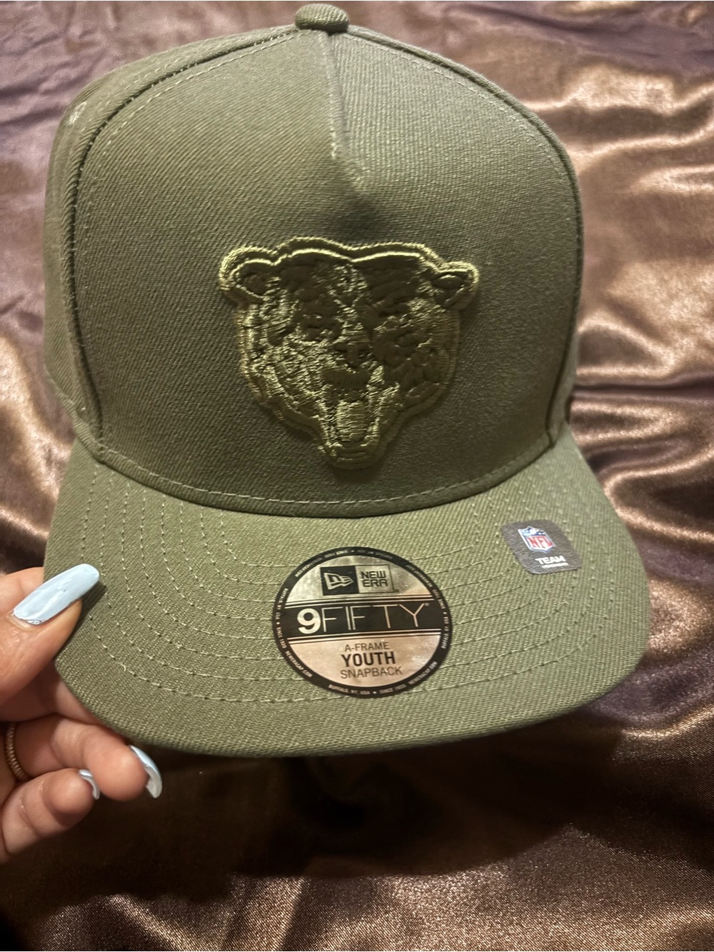 NFL Olive Green 9FIFTY Youth Snapback Hat